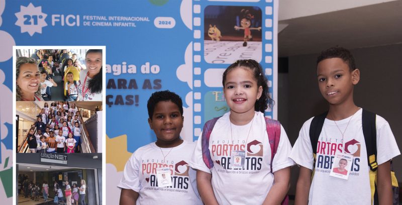 Crianças do Projeto Portas Abertas participam de Festival de Cinema Infantil no Rio de Janeiro