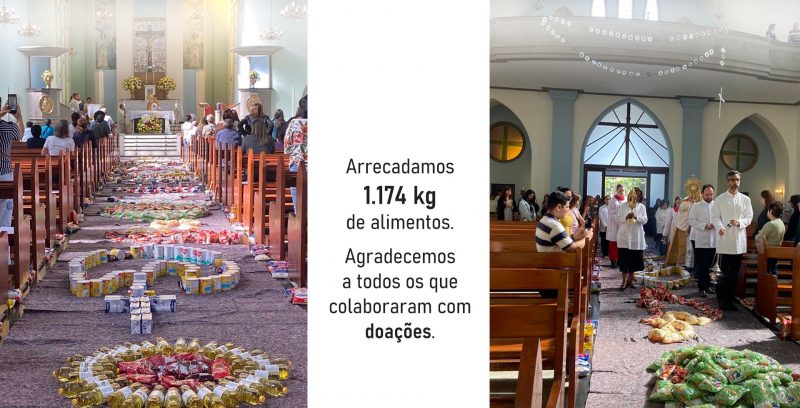 Campanha de Corpus Christi envia alimentos arrecadados aos projetos sociais das Filhas da Caridade